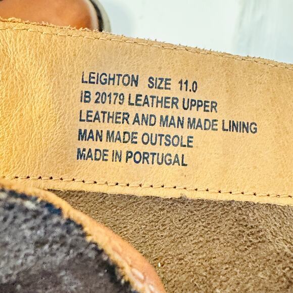 Miz Mooz Boots Womens 11 Brown Leather Leighton Mid Calf Biker Strap Zip Shoes - Picture 9 of 10